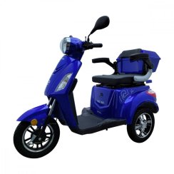 Elektrický tříkolový vozík RACCEWAY® VIA-MS09, modrý lesklý