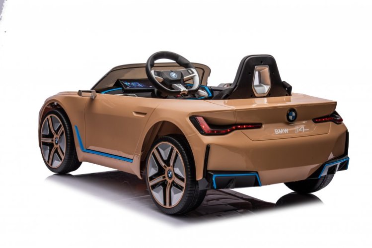 Coche eléctrico infantil BMW i4 amarillo