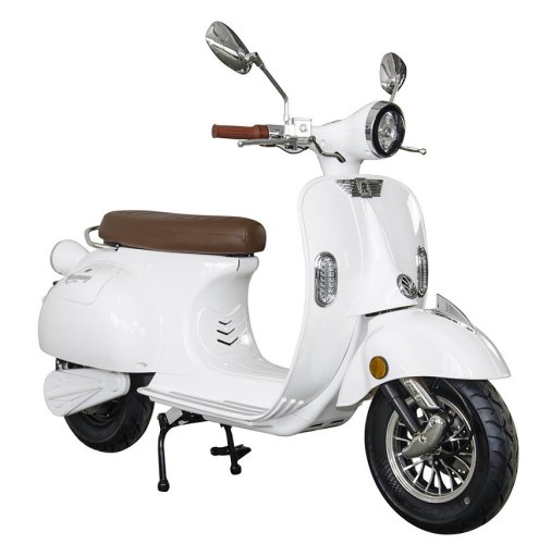 Elektroskútr  RACCEWAY® CENTURY E-RETRO, bílý-lesklý
