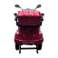 Electric three-wheel scooter RACCEWAY® VIA-MS09, burgundy-glossy