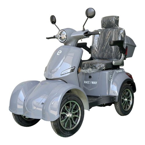 Elektrický štvorkolesový vozík RACCEWAY® STRADA LITE, sivý