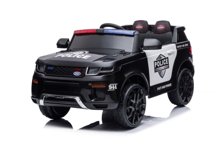 Coche de policía eléctrico para niños SUV Eljet negro, Li-Ion