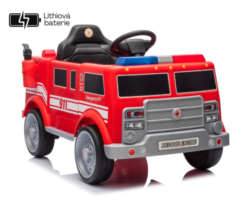Coche eléctrico infantil bomberos Eljet rojo, Li-Ion