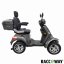 Elektrický štvorkolesový vozík RACCEWAY® STRADA ELECTRIC SCOOTER, šedý lesk