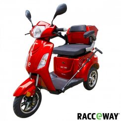Elektrický trojkolesový vozík RACCEWAY® VIA-MS09, vínový lesklý