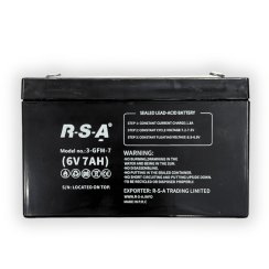 Industrial lead-acid battery ELJET RSA, 6V 7Ah