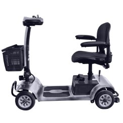 Electric four-wheeled cart RACCEWAY® SPLIT, silver