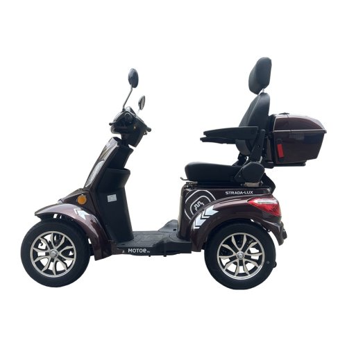 Elektrický čtyřkolový vozík RACCEWAY® STRADA LUX, coffee