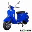 Electro scooter RACCEWAY® CENTURY E-RETRO, blue-glossy