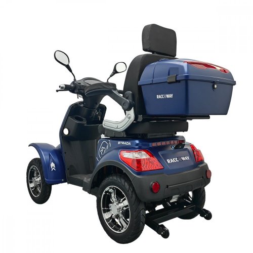 Electric four-wheel scooter RACCEWAY® STRADA, blue-glossy