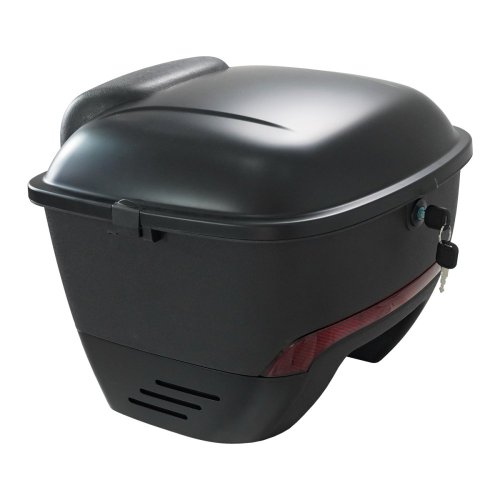 Rear case with carrier for electric scooter RACCEWAY® PAŘEZ, black
