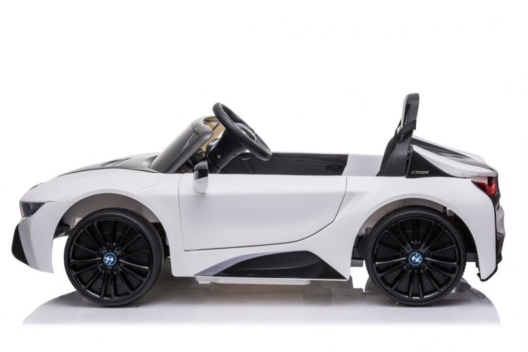 Coche eléctrico para niños BMW i8 Coupé blanco/blanco