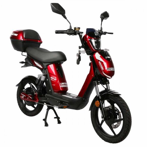 Electro scooter RACCEWAY® E-BABETA® LIMIT.ED. incl.case and carrier,burgundy