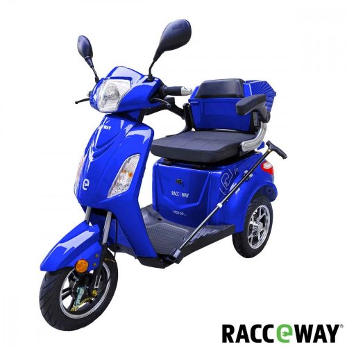 Electric three-wheel scooter RACCEWAY® VIA-MS09, blue-glossy