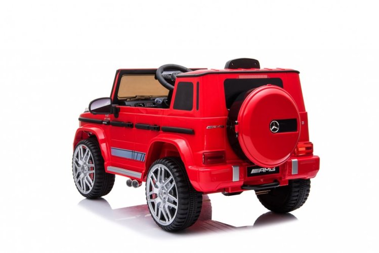 Coche eléctrico infantil Mercedes G63 AMG rojo/rojo