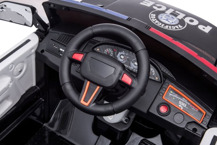 Coche de policía eléctrico para niños SUV Eljet negro, Li-Ion