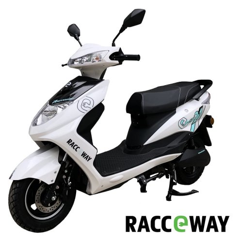 Electro scooter RACCEWAY® CITY 21,white+Rear carrier gratis-personal collect