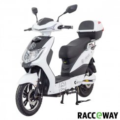 Electro scooter RACCEWAY® E-FICHTL®, white-glossy with 20Ah battery