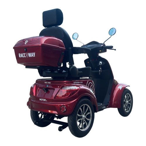 Vehículo eléctrico de cuatro ruedas RACCEWAY® STRADA LUX, rojo