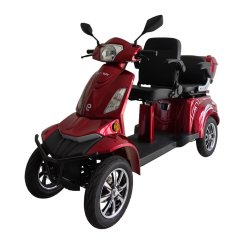 Scooter eléctrico de cuatro ruedas RACCEWAY® STRADA LUX DUO, rojo